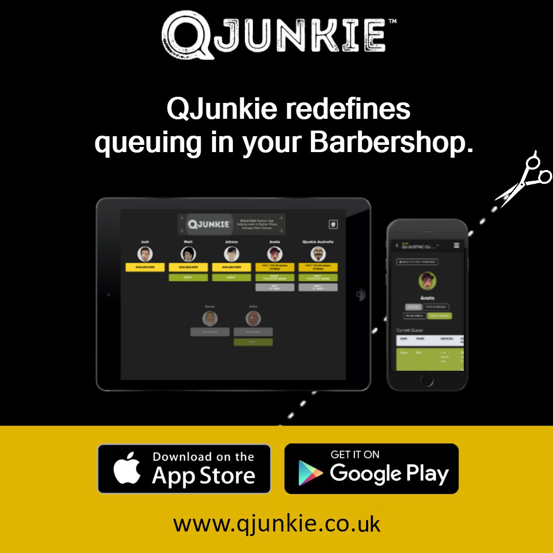 QJunkieApp's tweet photo. QJunkie redefines queuing in your barbershop.
π https://t.co/wIBRjuPu9t
π Google Play: https://t.co/qfyDJNHAKt
π Download your App: https://t.co/LABIe63vPR .
.#beardbalm #beard #beards #beardman #bearded #beardlife #beardstyle
#beardedgb #beardeduk #britishbeard https://t.co/cOv3iapL9c