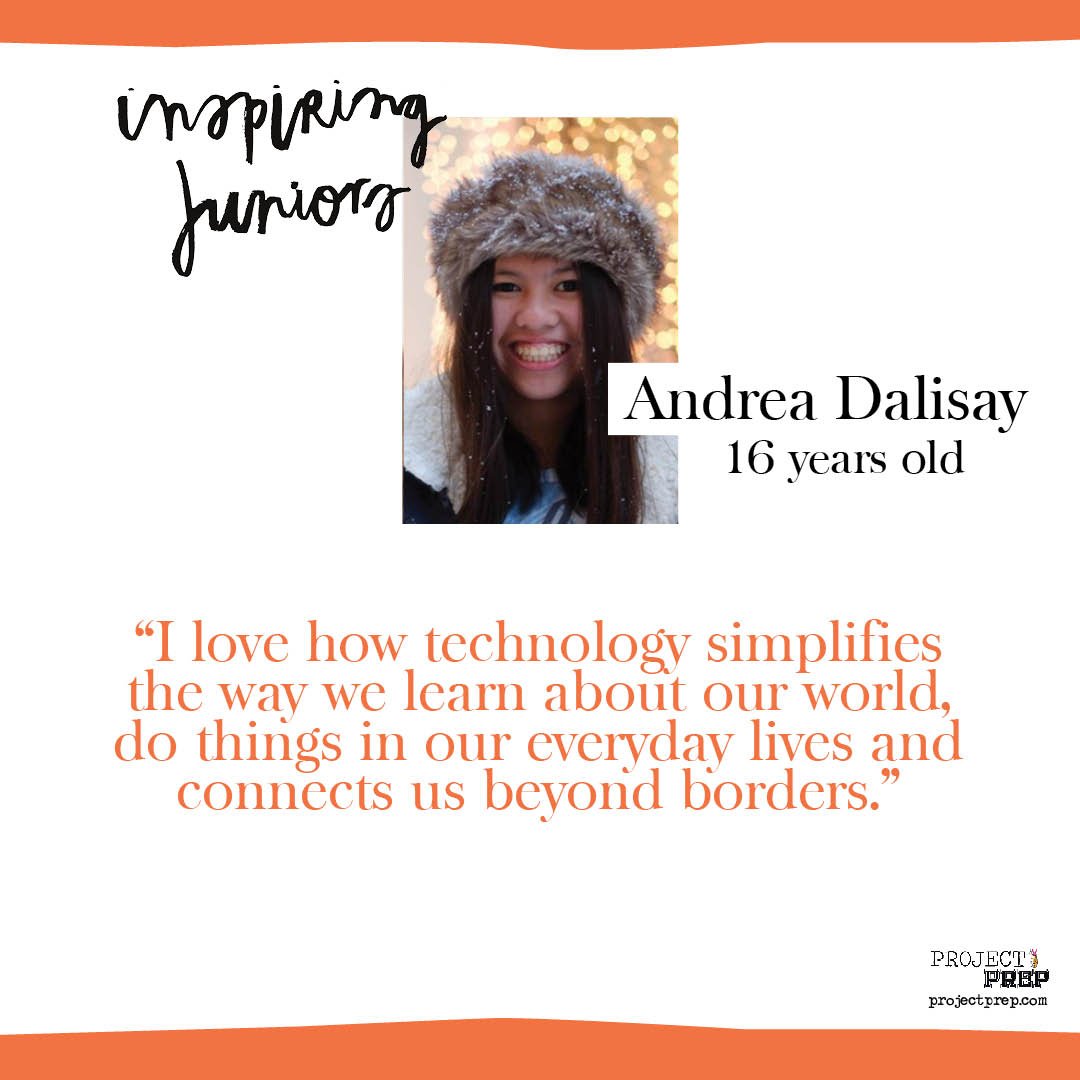 Preptheproject's tweet image. 👩‍💻 From a chatbot app that relieves stress to helping commuters navigate public transport using Amazon Alexa, #InspiringJuniors UK 2018 winner Andrea Dalisay is keeping busy.

Learn more about Andrea&apos;s projects in our #ProjectPrep Q&amp;amp;A 👉  projectprep.com/blog/2018/8/9/… #womenintech