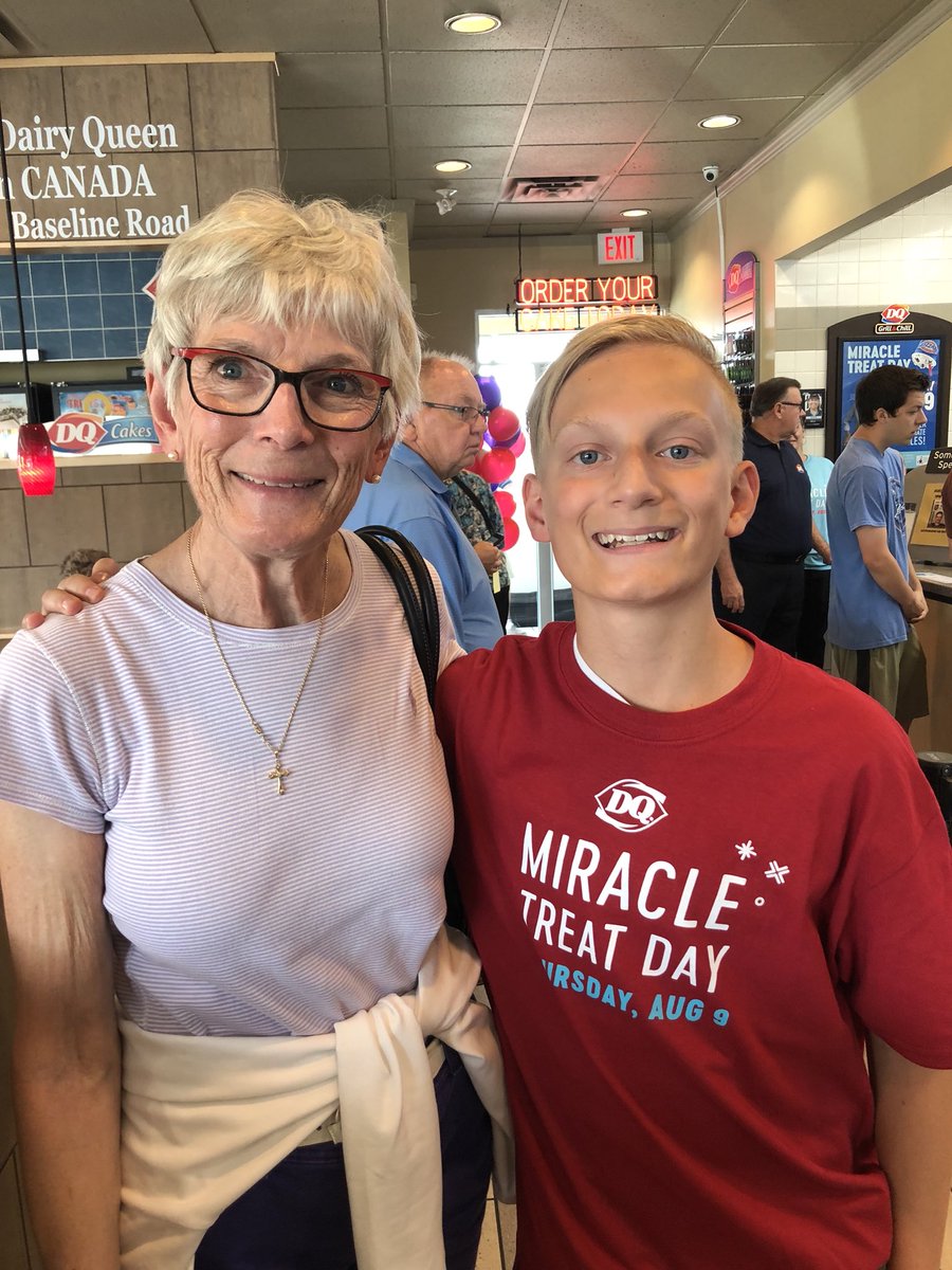 No better way to support @stollerykids hospital and @cmn_canada than to volunteer at @dqcanada for #miracletreatday !  Aiden was fortunate enough to have the #StolleryChildrensHospital  there for him and was lucky to help out at @BaselineDQ today!