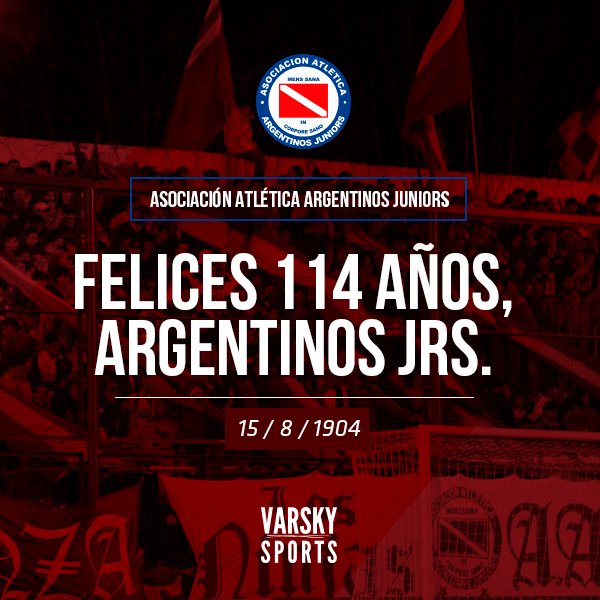 Diego-Riquelme-Borghi-Redondo-Sorin y muchos más. Gracias por el fútbol y felices 114! #CumpleSports #ArgentinosJrs