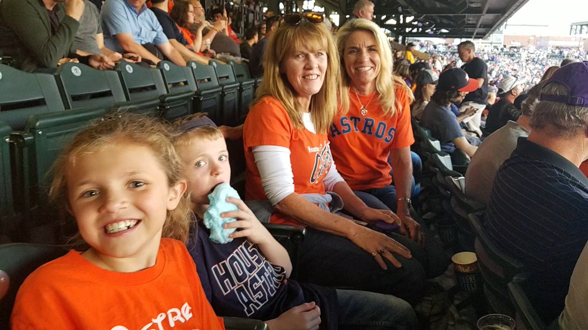 cindydumas82's tweet photo. Carol and I accidentally figured out we were going to be in Colorado at the same time so we decided to meet at Coors Field with all the other Astro’s fans the night they went crazy and won in extra innings! https://t.co/bpl8bhhBCr