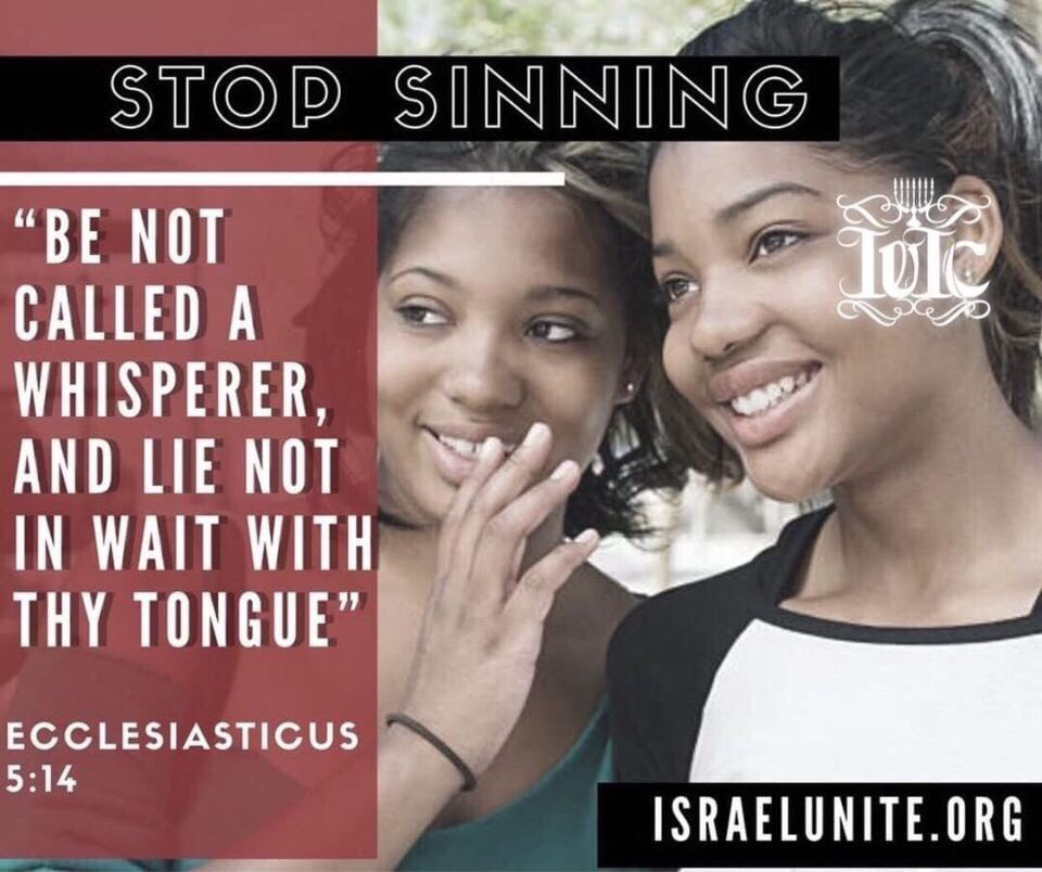 As we come together in unity we must repent from all things that create division. Murmuring, gossiping and complaining should come to an end as we strive for the perfection in Christ. SIN IS SIN 

#STOPSINNING
#ISRAELUNITEDINCHRIST
#IUIC
#Repent
#TurningtheWorldUpsideDown