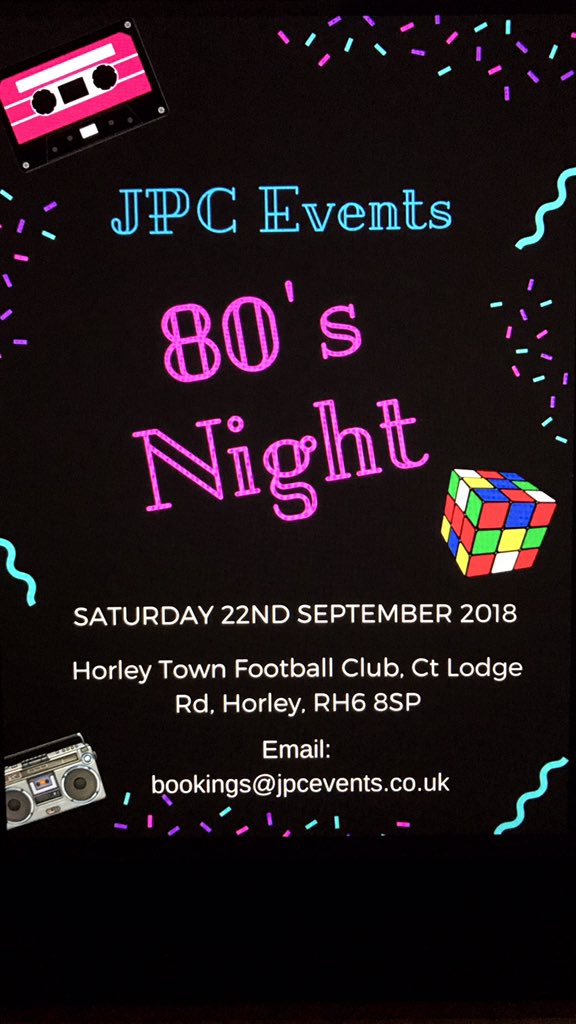 JpcEvents's tweet image. Tickets just £10 per person 
To book tickets please email:
bookings@jpcevents.co.uk

#events #party #night #80s #dance #theme #events #partynight #horley #music #dj #photobooth #tickets #evening #nightlife #dancing #jpcevents #80 #love #drinks #nightout #1980 #disco #themed #fun
