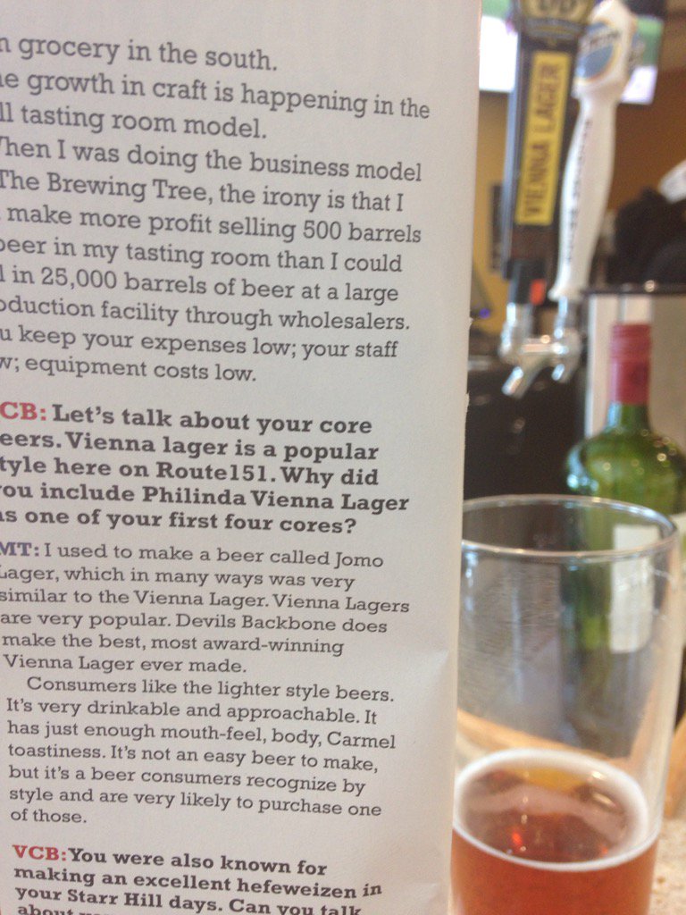 Jimmycaseymd's tweet image. [Slow head nod] at the bar. @dbbrewingco "does make the best, most award-winning Vienna lager ever made." -M.Thompson