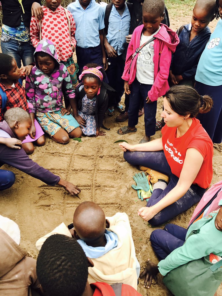 KathrynMorgan_2's tweet photo. Today I taught some of the school community to play noughts &amp; crosses, simple I know &amp; yet so rewarding. Walking away &amp; seeing them continue to play, despite the language barrier &amp; not having heard of it before, was awesome. Teaching is the best profession. Fact. @ActionAidUK https://t.co/RmkxZEOkQ4