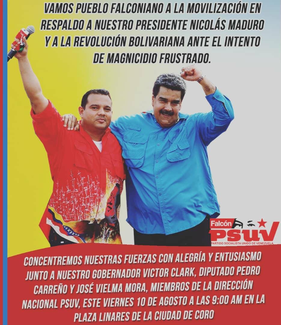 La cita con los resteados, los leales, quienes vamos pa lante es mañana 9 am plaza Linares de Coro #Falcón <a href="/vclarkb/">Víctor Clark Boscán</a>