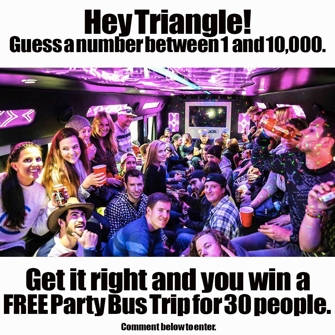 redride_shuttle's tweet photo. Hey Raleigh, Durham, Chapel Hill!--Do you feel lucky today? #luckythursday #lucky #partybus #RedRidePartyBus #northcarolina #triangle #raleigh #durham #chapelhill #games #concerts #birthdays #weddings #unc #duke #ncstate #greeklife @UNCGreekLife @ncsupikes @UNC_Betas @NCSU_KA https://t.co/hQQehcjmiy