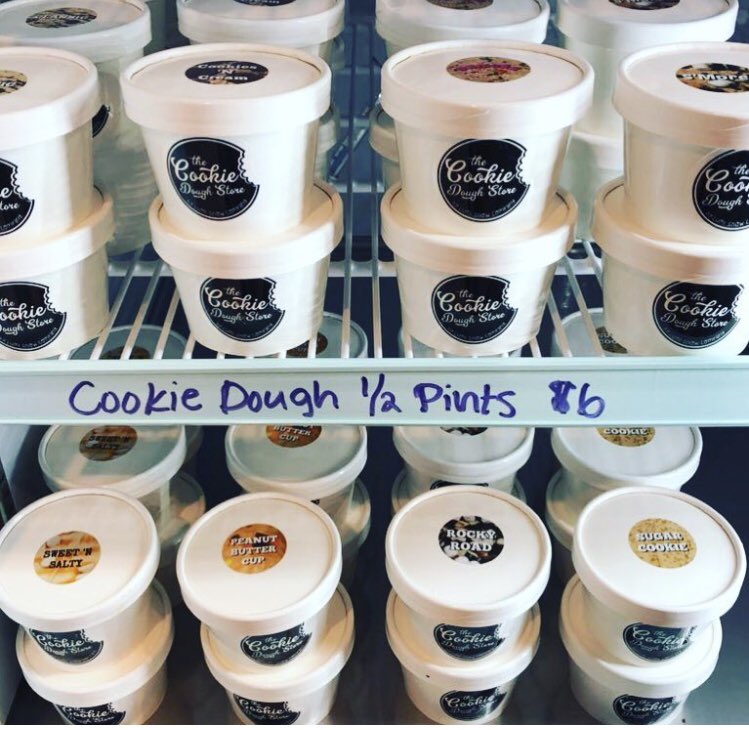LumiSnowCompany's tweet photo. Want to take some dough on the go?! Come grab some take home 1/2 pints at either store! Only $6 each! #ediblecookiedough #lumisnow #fortworthdesserts #nrh #icecream #foodnetwork https://t.co/W41MlQqw8g