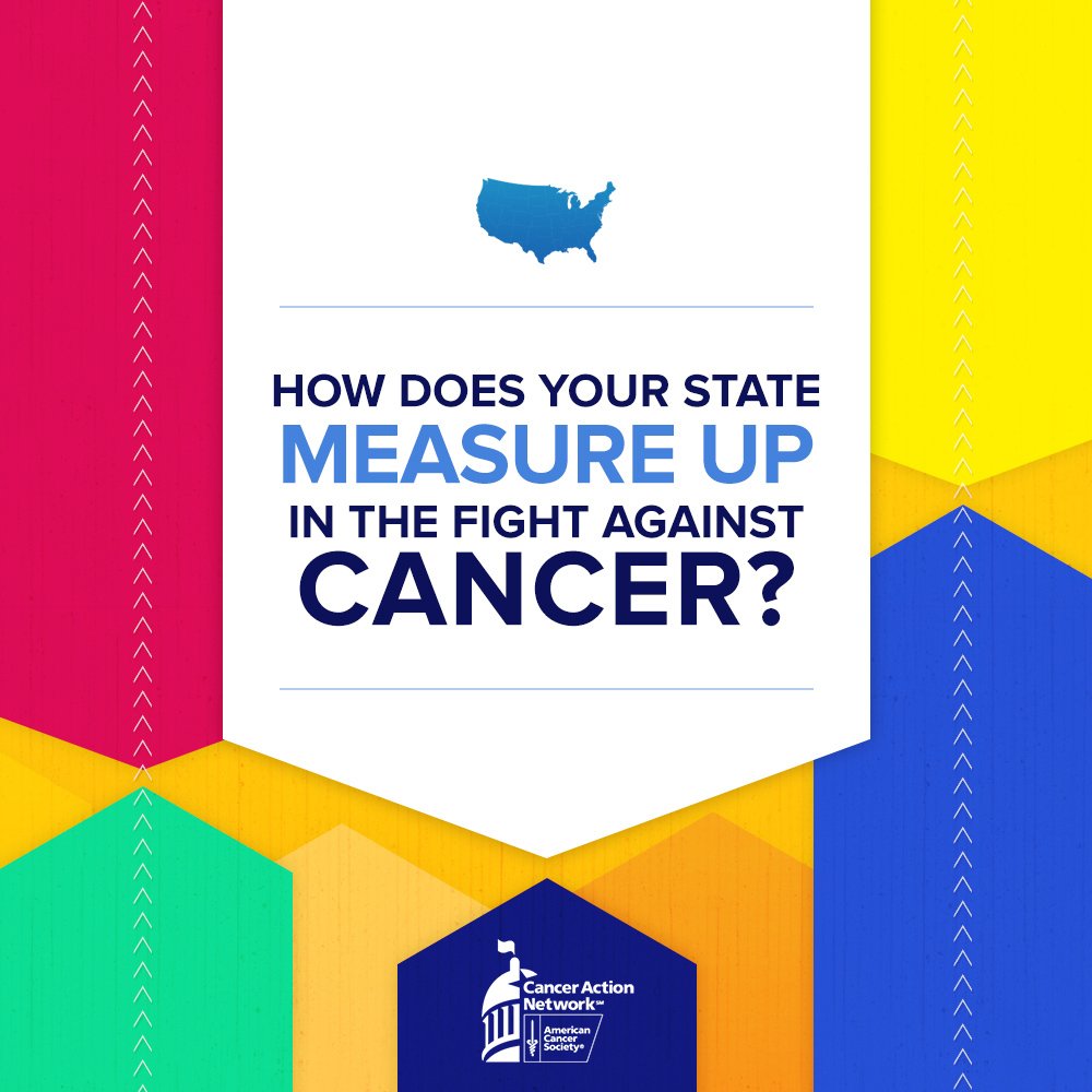 ACSCANWY's tweet photo. How does your state measure up in the fight against cancer? @ACSCAN’s new How Do You Measure Up? report shows where every state stands on key cancer issues. Check it out now to see how your state is doing. #HDYMU https://t.co/zUEOLtNH8J https://t.co/DfTxUm9UhV