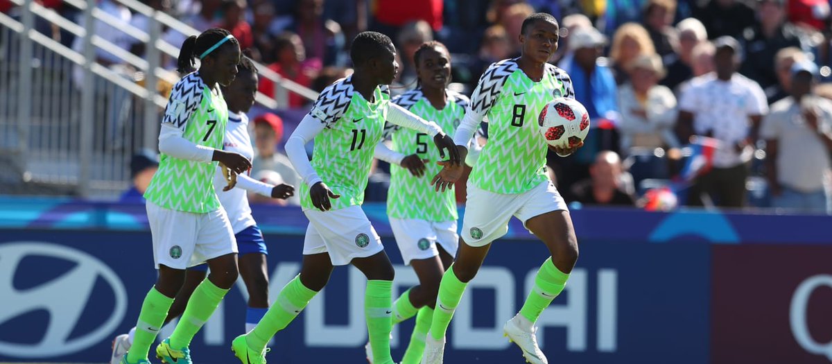 Rasheedat08's tweet photo. Tough game today vs a resilient Haiti 🇭🇹team but we thank God for his glory 🙏🏿1 goal for team and 3 very precious points for NIGERIA ⚽️✨💚🇳🇬💚 Thank you for all the great support 👏🏿. Total focus for🇳🇬vs🇨🇳 ! #Togetherwearestronger #RA08 #U20WWC #Team9jaStrong https://t.co/MwF3seWLRs