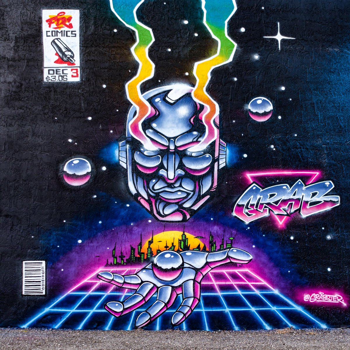 simonphotoman's tweet photo. retro #futurism by #grabster #streetart in #wynwood #miami
#murals #art #wallmural #artwork #streetartist #streetartistry #urbanwalls #colors #instagood #artoftheday #wallart #artistic #graffiti #mural #urbanart #future #travel #amazingart #artist #graffitiart #future #graffart https://t.co/aqLTuT8gAW