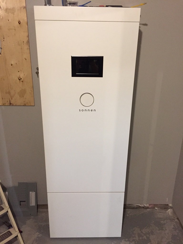 We are excited about this project near Pigeon Lake that includes a high performance 10 kWh Sonnen battery system!! The Sonnen battery system stores solar produced electricity during the day to power your home at night. It also provides backup#solarPV #newtech #10000cycles #sonnen