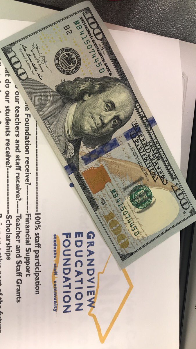 J_Cbert's tweet photo. Thank you so much Grandview Education Foundation! As a new teacher, I’m really feeling the love!! #WeareGrandview #GV4NTO https://t.co/cC3dOmHb0H