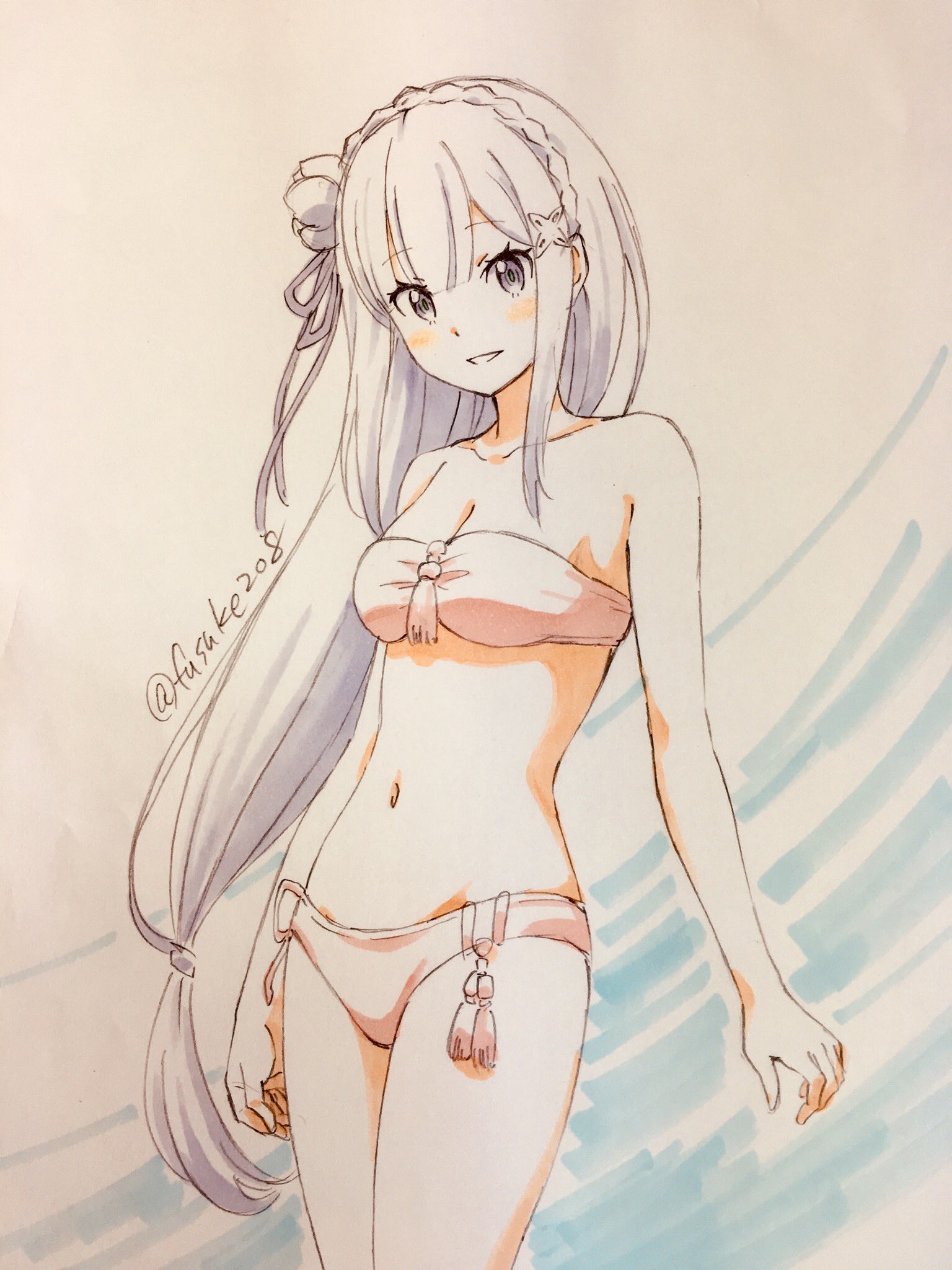 Re Zero Emilia в купальнике