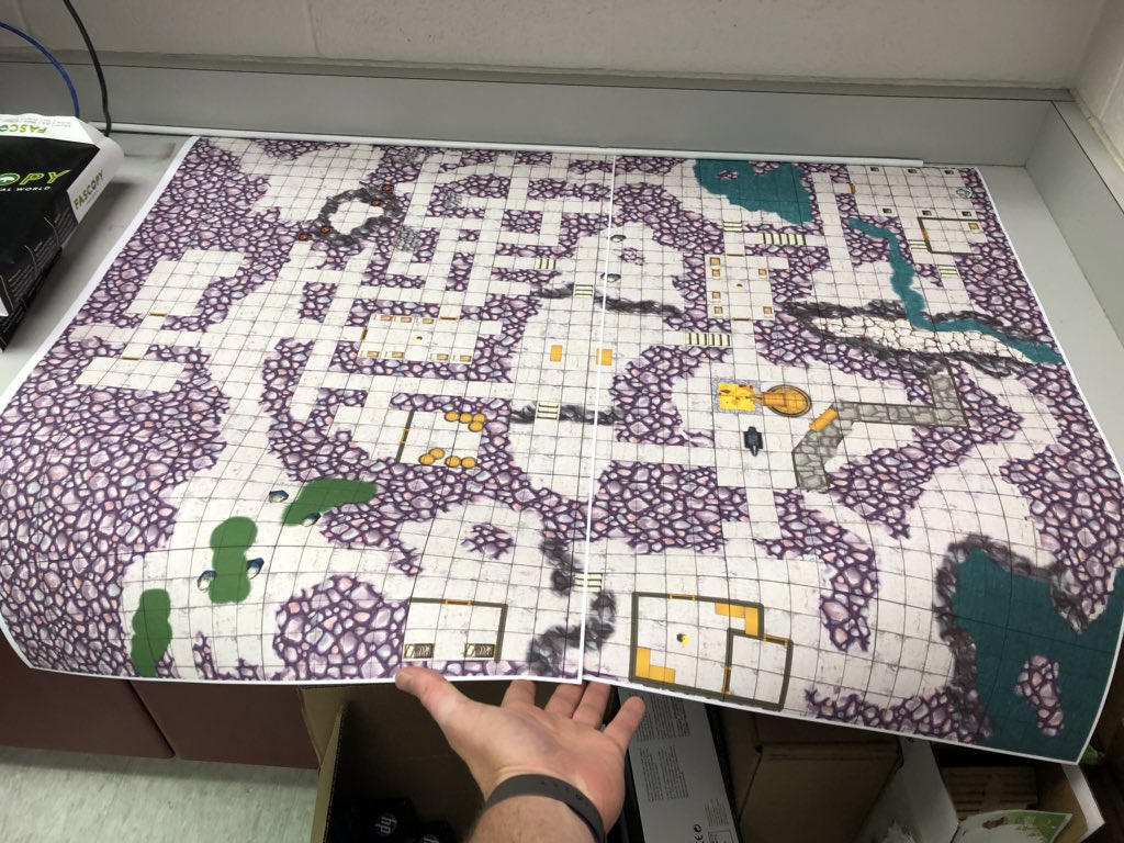 mephit_man's tweet photo. Making maps for the after school D&amp;D club... And now I have access to a poster maker #dnd #itsbouttogodown https://t.co/PC71oqBqWF