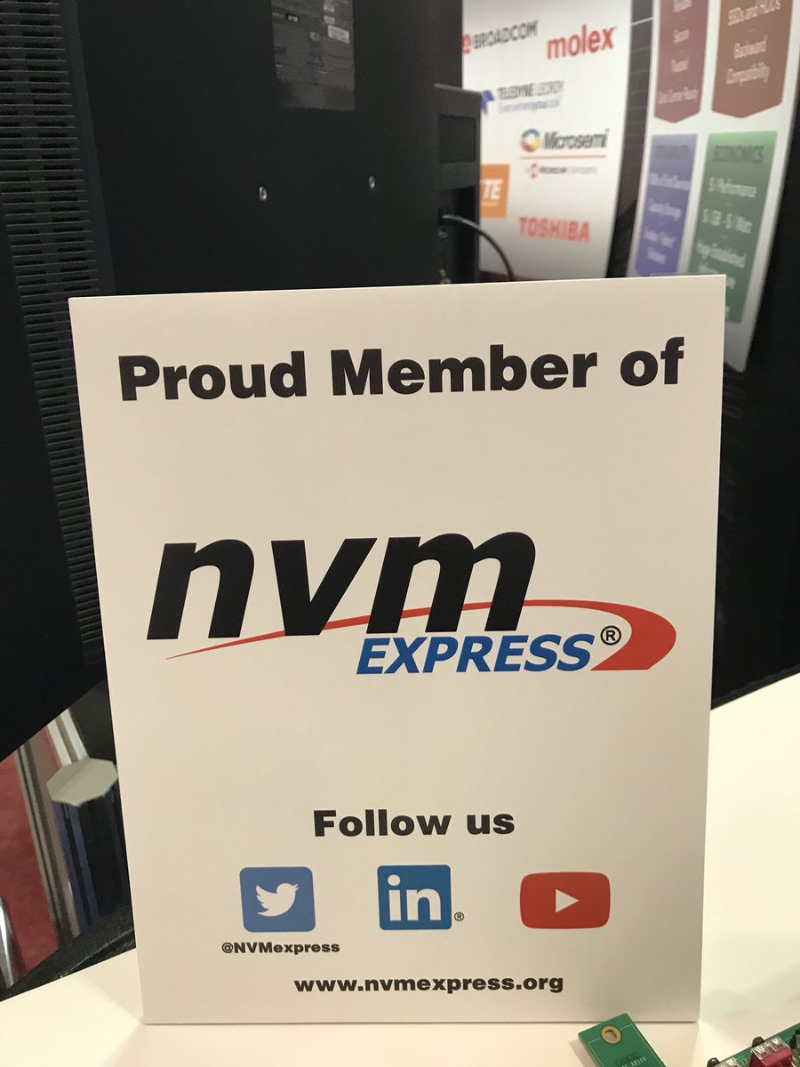 NVMexpress's tweet image. Don’t forget: visit #NVMExpress member companies in the #FlashMemorySummit exhibit hall!