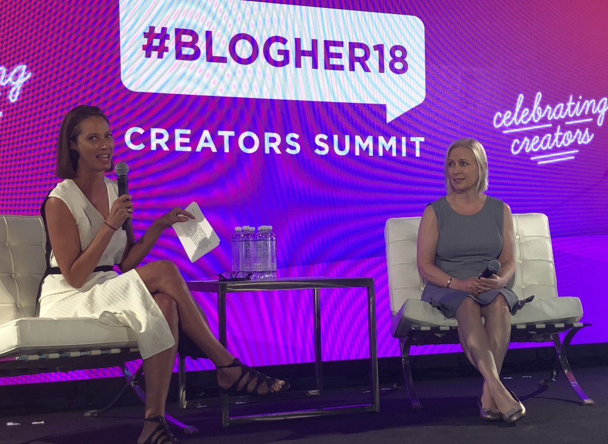 BJonesCooper's tweet image. “If you are a black woman in New York, you are 12 times more likely to die in childbirth than a white woman.”  - @SenGillibrand at #BLOGHER18 talking about her new bill to combat maternal mortality.