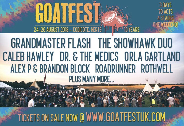 100anthems's tweet photo. Catch the 100% Anthems team at Goatfest 24th-26th August!! 🎵🎶👊🏼👊🏼 https://t.co/iPhwvv3Ztz