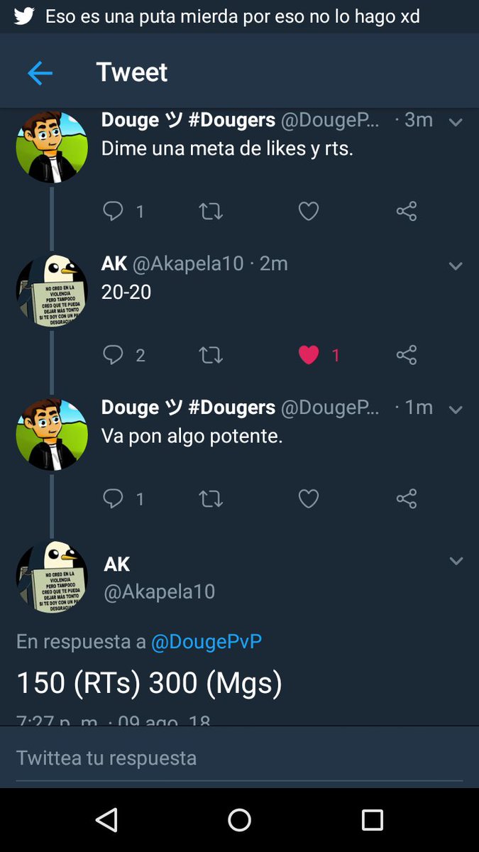 DougePvP's tweet photo. Si este tweet llega a 150RTs y 300MGs. Le compro un dildo a @jamxoo2 😂 https://t.co/nfQRDJgUx7