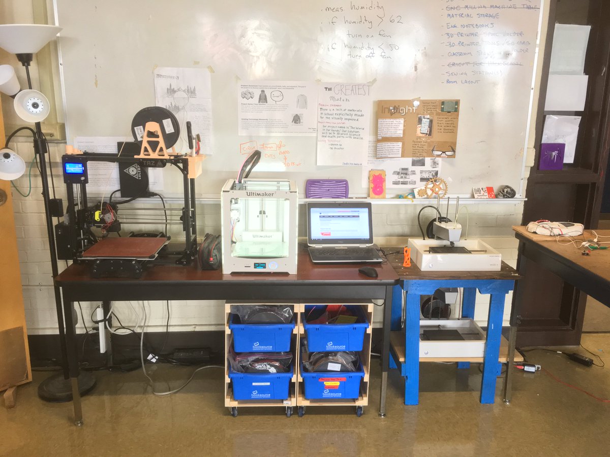 bri_huang's tweet photo. Designed in @sketchUp, made for our #3DPrinter Filament storage solution. #hackSchool @STRIVE_Prep. Fits like a glove under our 3D Printer station. https://t.co/TnIVT7ylEN