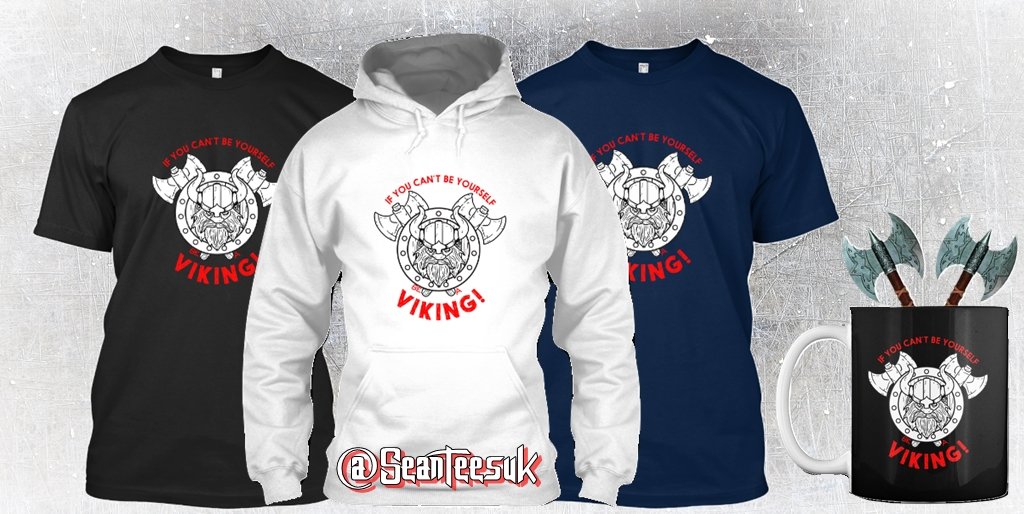 SeanTeesuk's tweet photo. Sometimes we need #fantasy to survive the reality. If you can't be yourself, be a #VIKING! ⚔️🛡️ @teespring 
↪ Get your #tshirts 👕 ⓃⓄⓌ❗: https://t.co/DNWKuDxv2L. https://t.co/wVkhixUiur