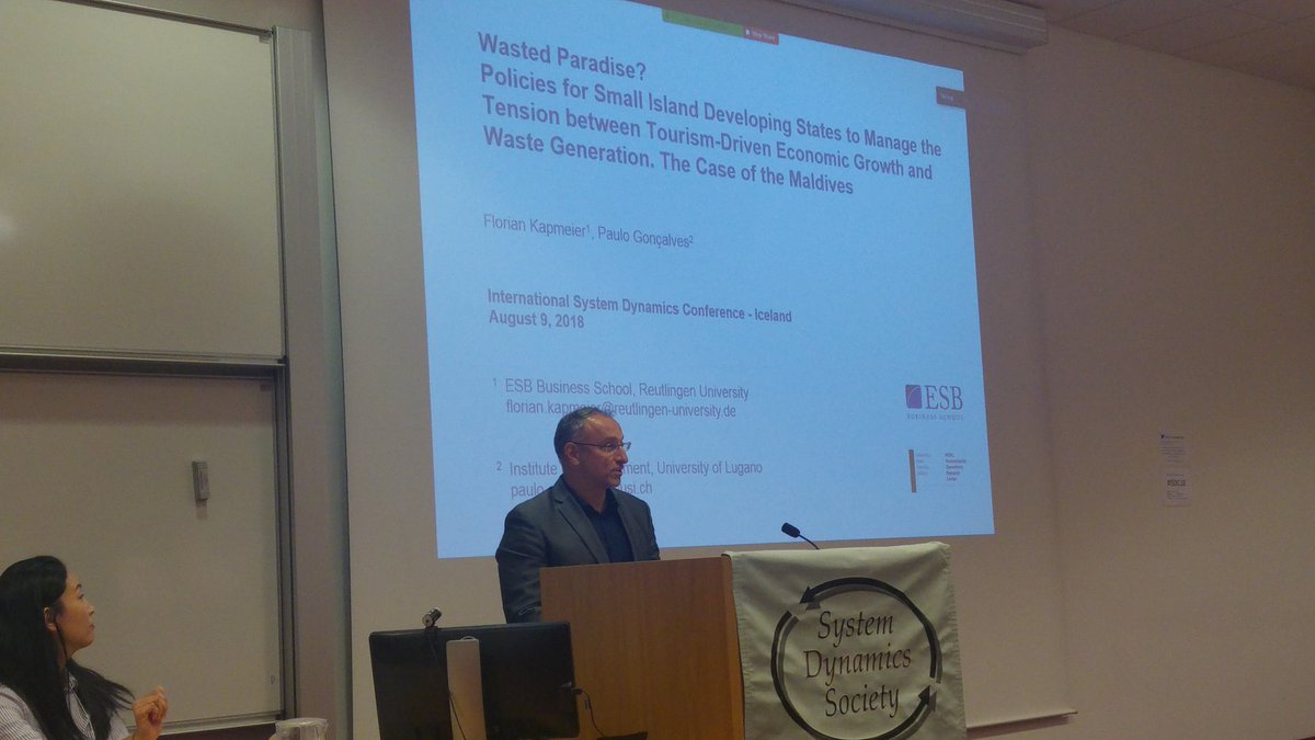 systemdynamics_'s tweet photo. "Policies that limit tourism growth might be beneficial for Small Island Developing States" - Paulo Gonçalves #SystemDynamics #ISDC18 #tourism https://t.co/312IUVwt1Y