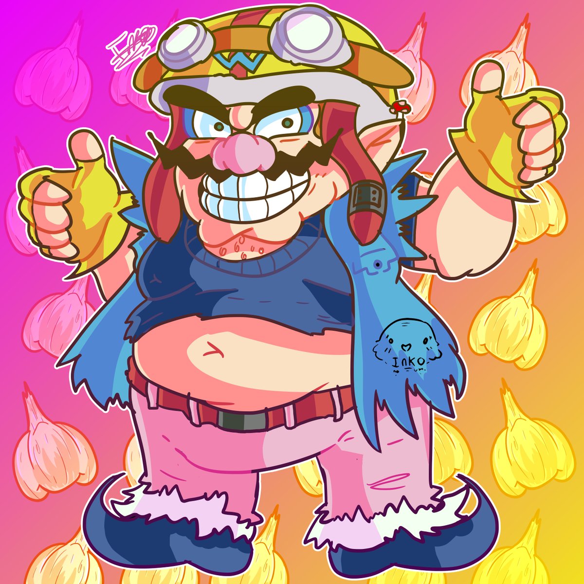 Inko_No_Umi's tweet photo. WAAAAAAAA 

so i'm a huge fan of the wario games , i know there has recently been a wario game released , but i think my fav mini game is the dance one , where these low poly wario's dance in leotards .

#wario #warioware #nintendo #inko_no_umi #art #videogames https://t.co/PBkL4EFx35