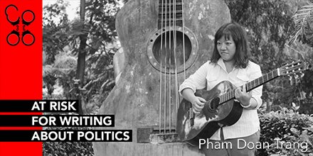 The88Project's tweet photo. "You cannot be afraid," says writer Pham Doan Trang, a leading figure of the #Vietnamese #democratic movement. She's been facing intimidation. We support her &amp; want to share the voices of #activists like her in our new interview series. Please donate: https://t.co/JdfkhkbtU3 https://t.co/Xrq2vYdQOO