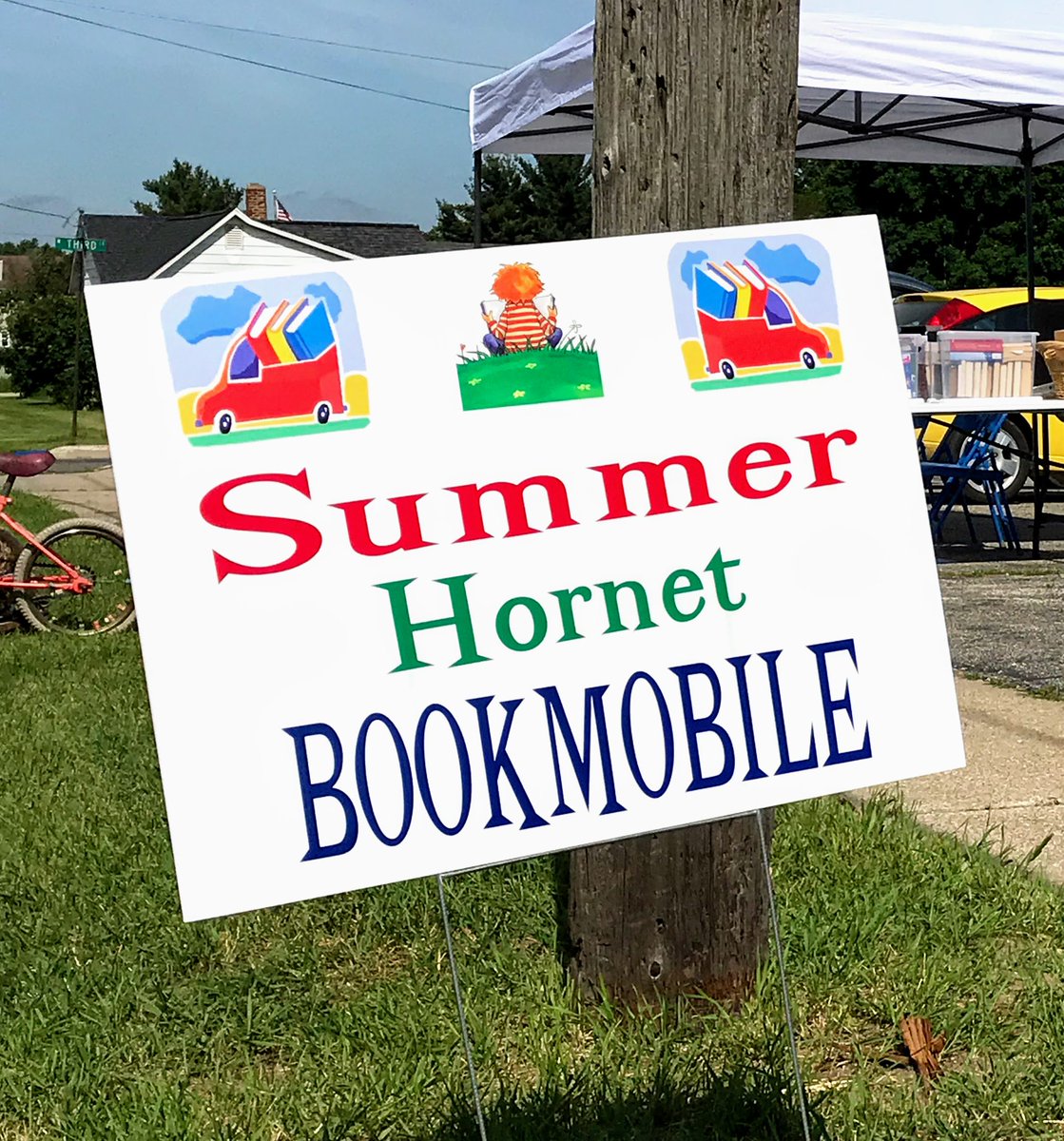 cmpshornets's tweet photo. These amazing ladies spent 16 days this summer bringing books to students through the CMPS Summer Hornet Bookmobile. Thank you Miss Seamon and Ms. Bauer for your time and talents.  Special thanks to Mrs. Schafer for subbing and WPDL for donating extra books. https://t.co/G9QTwfnrTl