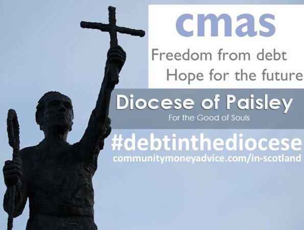 CMA_Scotland's tweet photo. #debtinthediocese please join our @PaisleyDiocese event Sat 11 Aug 11.30am St Mirin's Cathedral Hall; great opportunity for trained volunteers to provide vital debt advice, a welcoming Church for those struggling on the margins #makingallthingsnew #MATN https://t.co/lnpSs2cNyn https://t.co/dFor8qVZq8