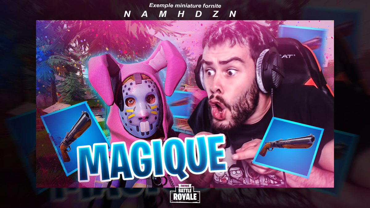 NAMHDZN's tweet photo. Dorénavant je suis aussi graphiste FORNITE ! 🎮

Voici un exemple de miniature que j'ai réalisé (ce n'est pas une commande). 

#RT si vous aimez et pour faire découvrir mon travail les gars ! 👊🏼

Pour plus d'exemples, mon portfolio : https://t.co/cfsiQfWa9O 🔥 https://t.co/4Bajvc3JIq