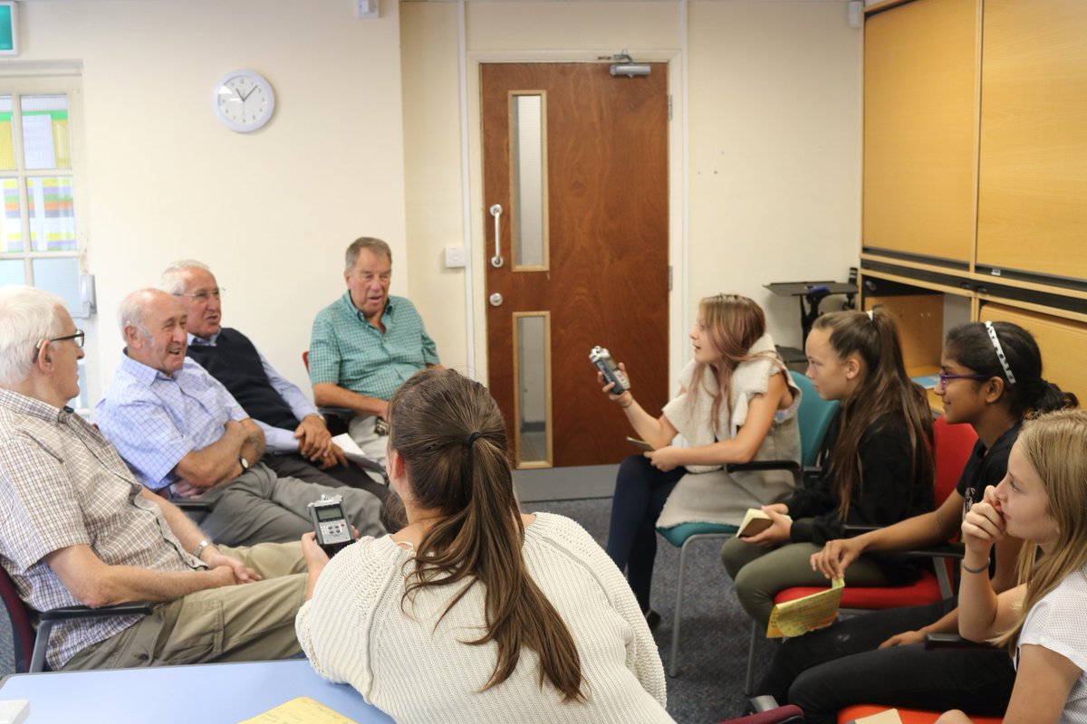 SwindonStory's tweet photo. Today, on our 4th day of our #SharingSwindonsStory project, we recorded oral histories of retired GWR workers and found out what life was like in #Swindon in times gone by. We also took a trip to the GWR Park and spent the afternoon collating our findings from the week so far. https://t.co/O6Lb20A23K