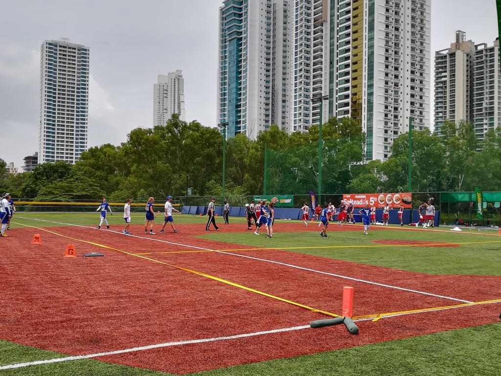 COSPanama's tweet photo. ¡Mundial de Flag! 🏈 #FFWC2018 #SubwayField #IHOPField #UAField #COS https://t.co/mfZrtVAwIQ