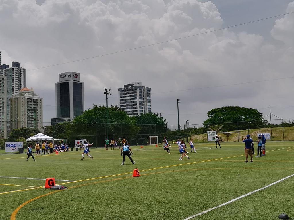 COSPanama's tweet photo. ¡Mundial de Flag! 🏈 #FFWC2018 #SubwayField #IHOPField #UAField #COS https://t.co/mfZrtVAwIQ