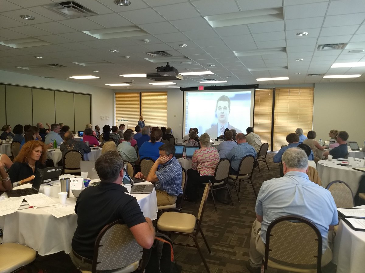 oscmState's tweet photo. More exposure of the OSCM program at the 2018 Academic Affairs Retreat. @IndStateSCOB @Indstatealumni @RollsRoyce @kyle_varble #Blueis https://t.co/1RQHsjfTjo