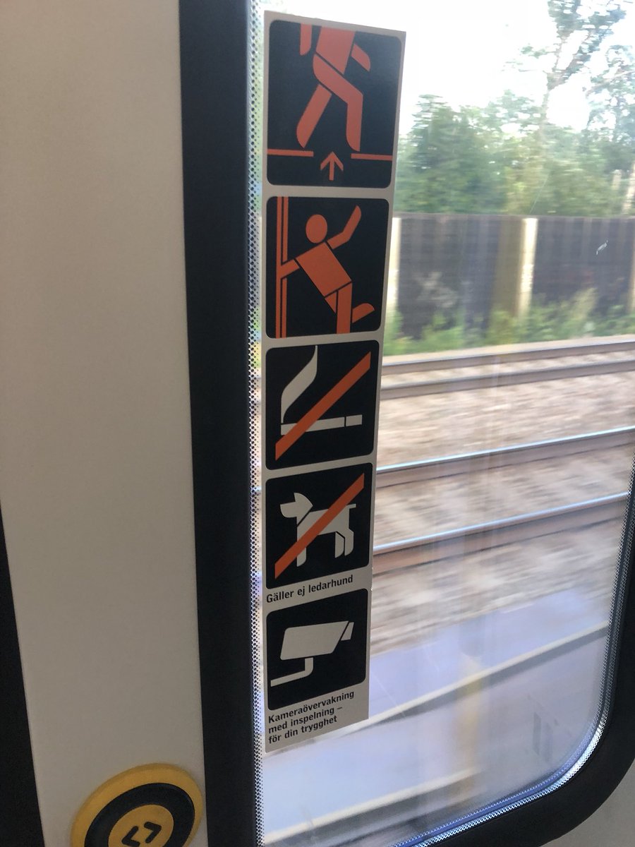 Chris____Ross's tweet image. No Smoking, No Dogs, No #StayingAlive 🕺🏻&amp;amp; No #runningman 🚶🏻‍♂️!! Filming is encouraged!! #trainfun #sweden @SJ_AB @swedense