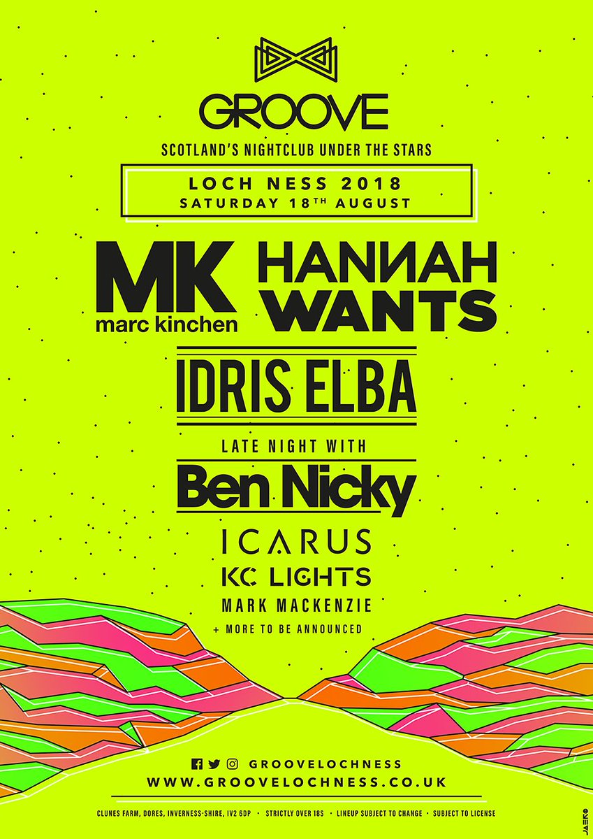 BelladrumFest's tweet photo. Need another festival fix?
Our good friends at @GrooveLochNess are hitting the banks of Loch Ness on Saturday 18th August for one massive party under the stars! π«
@MarcKinchen @idriselba, @hannah_wants, @bennicky & more.
Get your tickets here: https://t.co/QIkN42WNW7
#Groove18 https://t.co/xNpFWRB4Gc