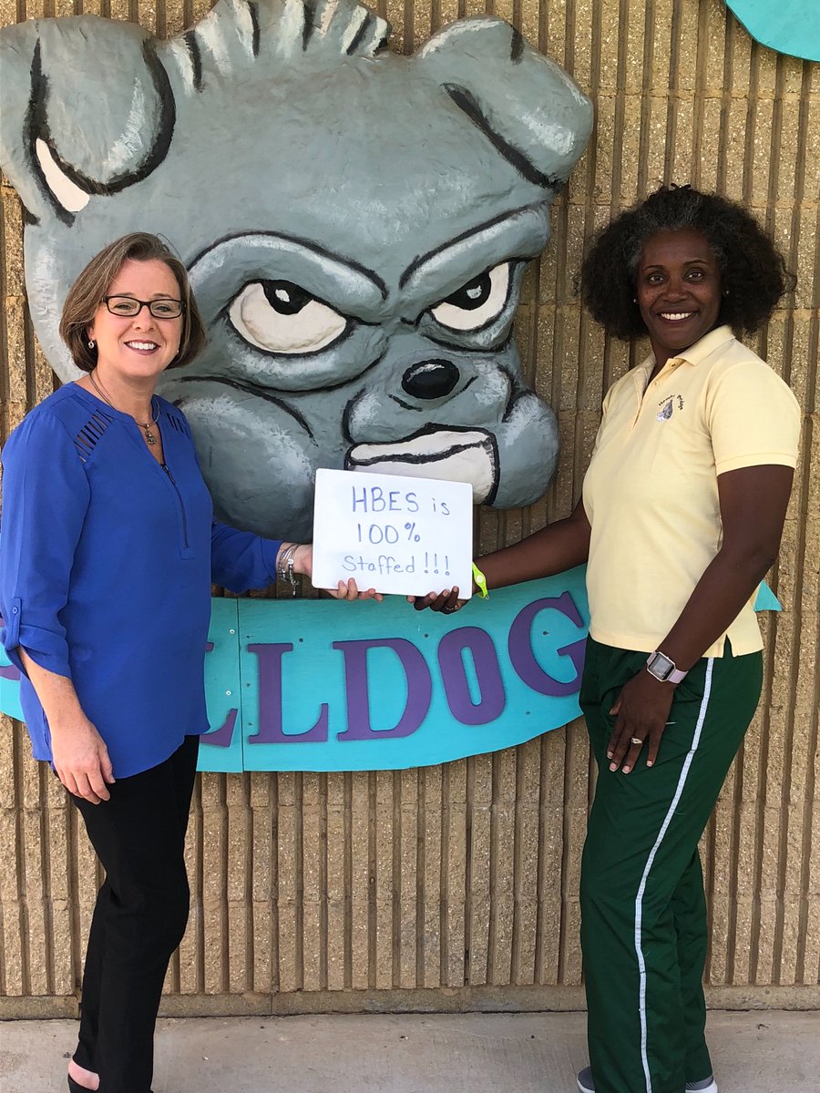 HembyBridgeESNC's tweet photo. We are ready for the 2018-2019 school year...100% staffed! Go Bulldogs! @UCPS_NCJobs @AGHoulihan @jttopp @barneslife https://t.co/QQ61osf4gb
