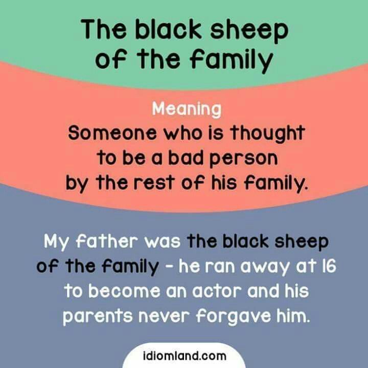 Telc Uk School Of English In London On Twitter Black Sheep Of The Family Is This Week Idiom Are You The Black Sheep Or You Have One In Your Family All Credits