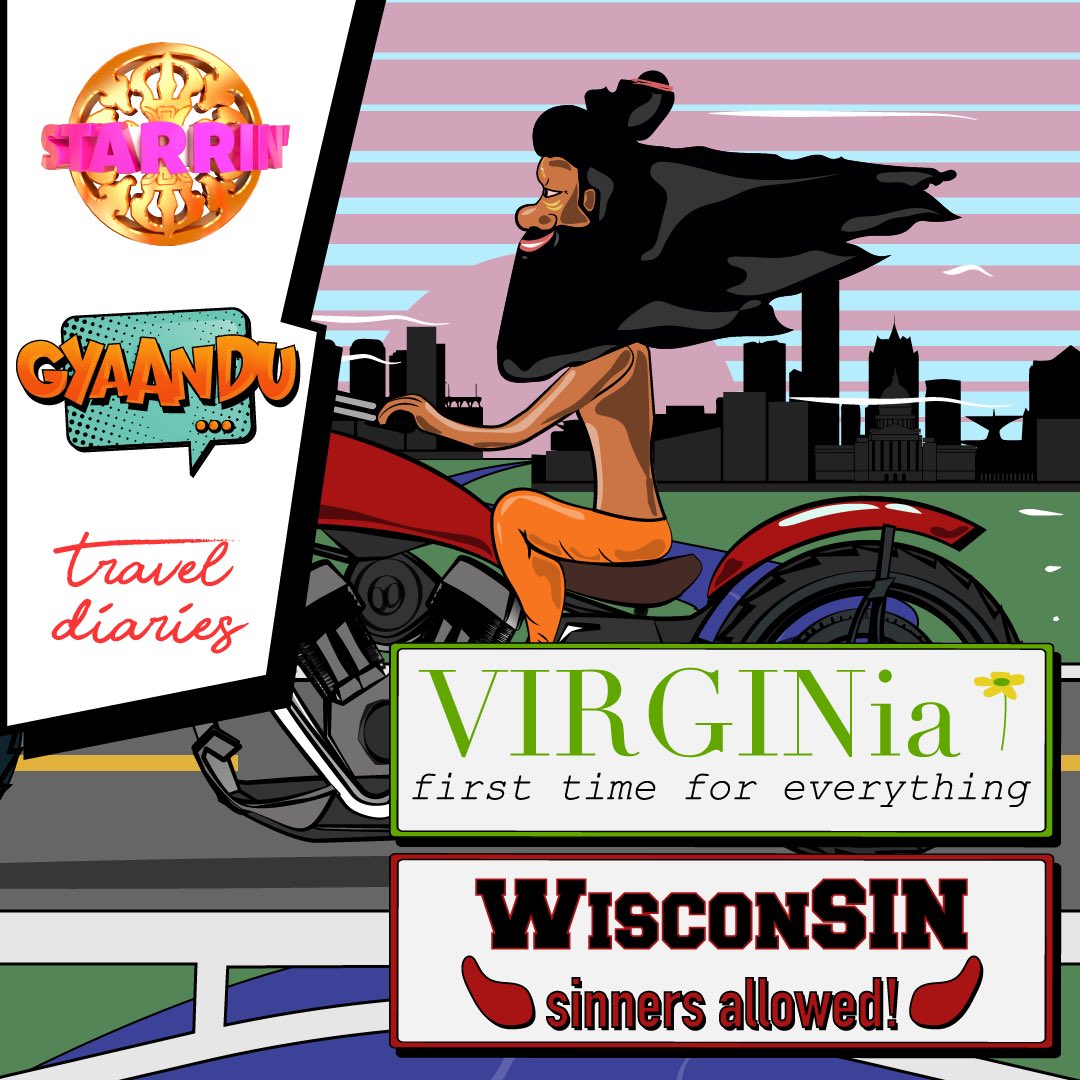 Gyaandu loves the States of #Virginia and #Wisconsin the most. #celebrate with very #gyaandu thoughts. #love #enjoy #sexual #action. Follow <a href="/StarrinWorld/">Starrin' World</a> for the #best in #comedy #laugh #entertainment #music #fashion #lol #laughter #funny #funnybone #Nogyaan #HarnessTheHappy.