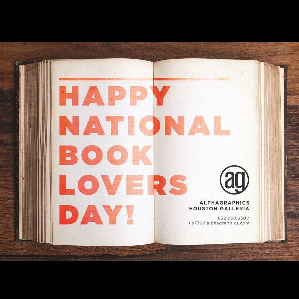 AG_HoustonTX's tweet photo. Today is #NationalBookLoversDay! Did you know President Theodore Roosevelt read a book before breakfast and another 2 or 3, schedule permitting every single day?! Now, THAT is a #booklover! 

#print #GraphicDesign #htx #smallbusiness #marketing #designer #houston #smallbiz https://t.co/umy8ONecsw