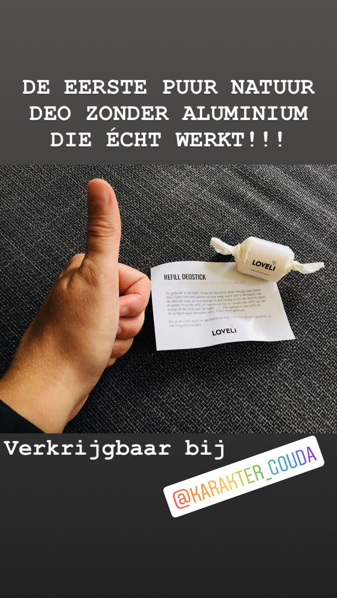DE EERSTE DEO ZONDER ALUMINIUM DIE ÉCHT WERKT

Gebaseerd op kokosolie en natriumbicarbonaat en nog meer fijne ingrediënten die goed zijn voor je huid en echt werken.
<a href="/KarakterGouda/">Karakter Gouda</a> 👍🏼