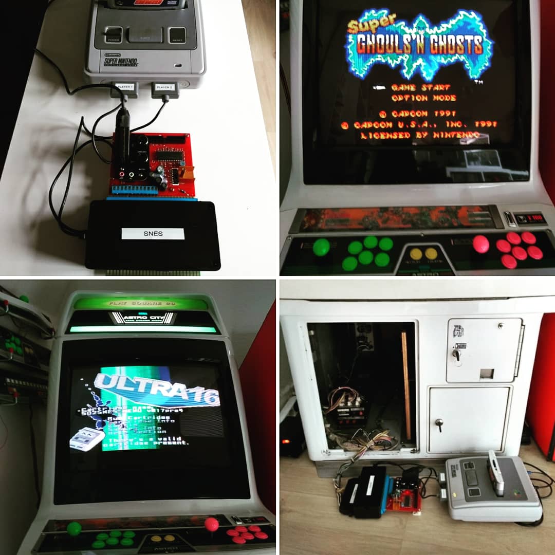 FNeogeo's tweet photo. Scart2Arc-Adapter + Sega Astrocity Cabinet + Ultra16 SNES + SD2SNES (first batch) = perfect SNES-setup ?
°
°
°
#snes #megadrive #neogeocd #pcengine #neogeo #snk #arcade #arcadegaming #consolegaming #scart #rgb #scanlines #nintendo #sega #retrogames #retrogaming #ultra16 https://t.co/eHIXYkmheT
