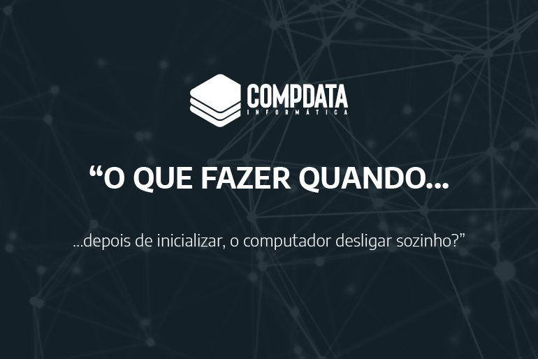 compdatainfo's tweet image. O que fazer quando depois de inicializar, o computador desligar sozinho?
Este problema pode ocorrer por superaquecimento, necessidade de manutenção de pasta térmica ou limpeza física dos componentes.
Seu PC tem esse problema? Entre em contato:
contato@compdata.com.br