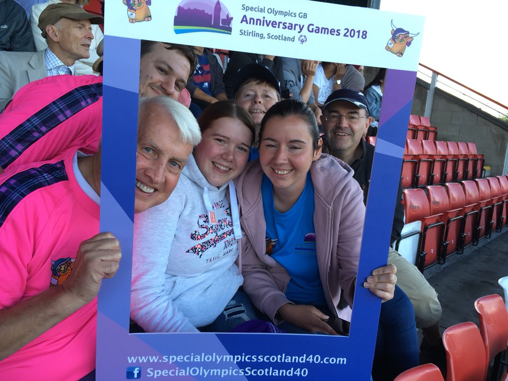 #Stirling18 Football volunteers from the Sheffield SOGB Games together again in Stirling. Go Special Olympics 👍