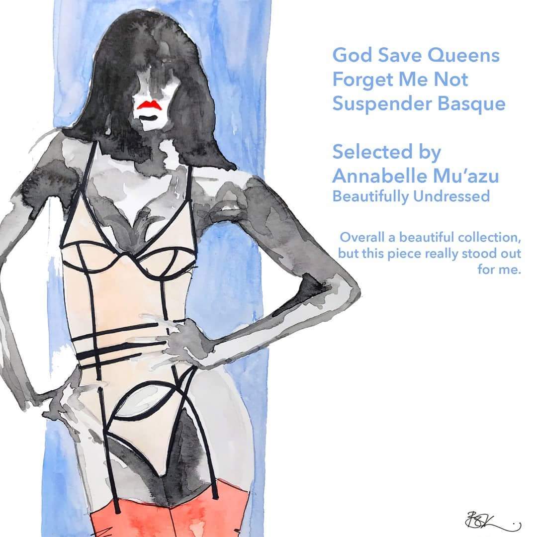 DessousLDN's tweet photo. .@godsavequeens was a BEST IN SHOW favourite for @BUndressed 🖤

All #dessouslondon #lingerieillustration courtesy of the amazing @msbok https://t.co/y6unXlPFzh