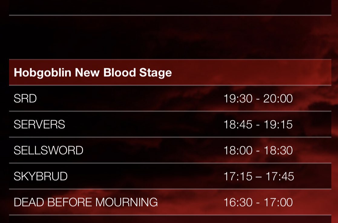 Sunday! <a href="/BLOODSTOCKFEST/">bloodstockfest</a> it’s time to SERVE! #hobgoblin