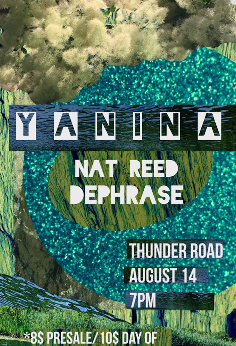 SoundofBoston's tweet photo. Local artists @natreeedmusic @YaninaJohnson &amp; @dephrase play @ThunderRoadClub next week! Join them for a night of soul &amp; electronica: https://t.co/Rmnro2VZR5 https://t.co/ZP2OY0WmLr