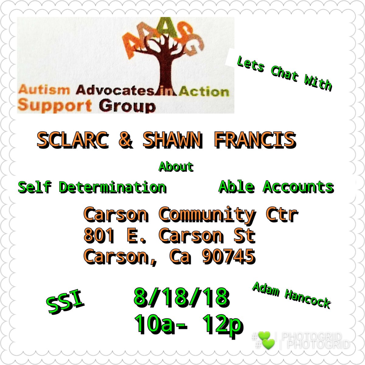 ThePoetryDiner's tweet photo. Get updates on #SelfDetermination #SSI #AbleAccounts #aaiasg #parentsupportgroup #cityofcarson #sclarc #specialneeds #AutismAwareness https://t.co/8RiP5P861E