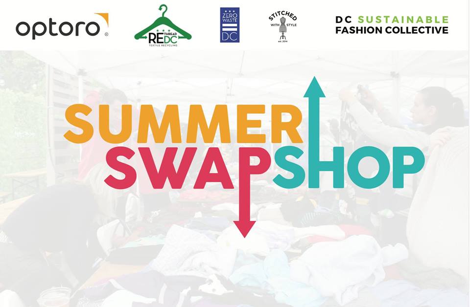 SustainDC's tweet photo. Music+ food + trading gently used clothing and accessories we’ll be at @optoroinc’s #SummerSwapShop. Will you? #ReThreadDC #ZeroWasteDC #StitchedByStyle 🌞 Details: https://t.co/pHQ0MAqhn3 https://t.co/k33pmkEMYh